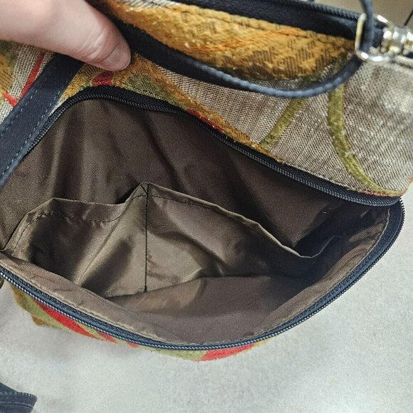 Danny K. Tapestry Crossbody Bag Multicolor Adjustable Strap Zipper Compartments - Picture 6 of 16